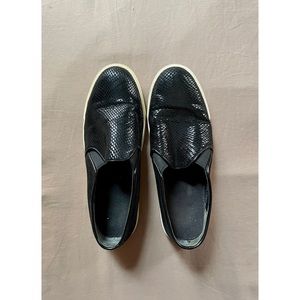 Cole Haan Black/White Patent Snakeskin Sneakers